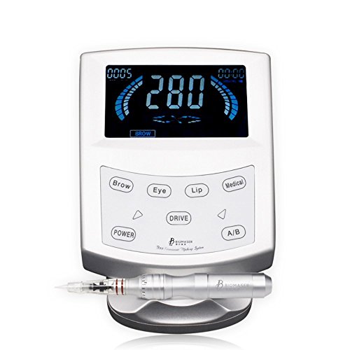 BIOMASER Permanent Makeup Machine Kit 5 inch Intelligent Digital CNC Aluminum LED display Tattoo Machine Tattoo Needle Pen