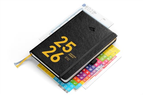 41uwXs5UQwL Weekview Compact Extended Midyear 25/26 A6+ Plus – Wochenplaner &Amp; Personal Organizer Apr 25–Sep 26 | Gummiband, Lesebänder, Sticker, Tafelkalender, Froschtasche, Stiftschlaufe, Griffregister