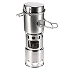 Lixada Draagbare campingfornuis combo houtbrandkachel en kookpot set voor outdoor backpacken vissen wandelen (pot…