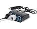 Okra In-car 3 Sockets Cigarette Lighter DC 12V/24V Car Charger Splitter Multiplier + Dual USB Ports for all Apple or Android Smartphones & Tablets. GPS and all Electronic Devices (3 LED Sockets + 2 USB Ports) Included