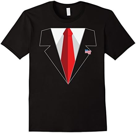 Men's Donald Trump Suit and Tie T-Shirt XL Black