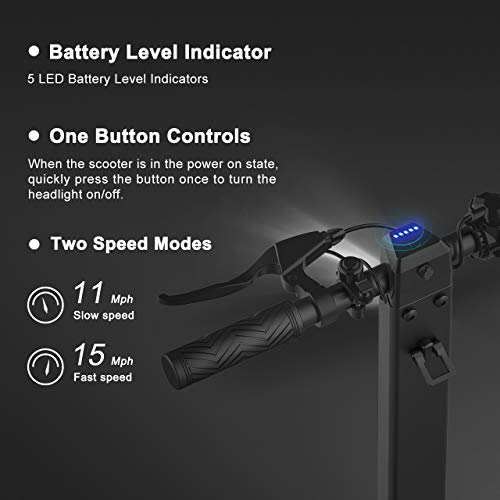 MEGAWHEELS S5 Electric Scooter, 13 Miles Long Range Battery, Up to 15.5 MPH, 8.5" Pneumatic Tires, Portable and Folding Commuter Electric Scooter for Adults