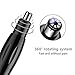 CNAIER Nose Hair Trimmer, Electric Nose and Ear Hair Trimmers Clippers Removal Wet/Dry Mute Motor Double-Edge Waterproof Stainless Steel Beard Facial Hair Shaver for Men & Women