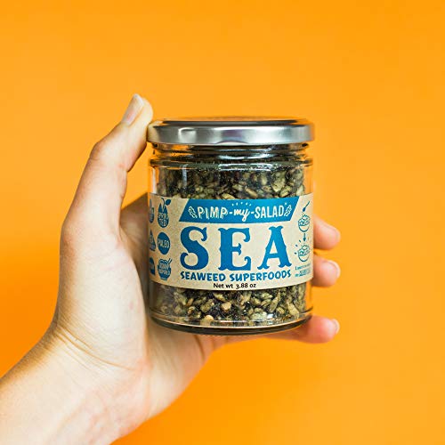 PIMP MY SALAD, Vegan Salad Toppers, and Flavor Boosters | Dairy-Free, Paleo, Gluten-Free Healthy Snacks & Toppings | Sea Superfoods | Pantry Jar | 3.88 oz