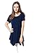 LARACE Short Sleeve Shirts for Womens Plus Size Tops Casual Summer Clothes Asymmetrical Tunic Blouses(Navy Blue 3X)
