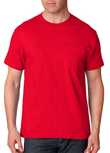 Hanes Adult Beefy-TÃ‚ T-Shirt with Pocket - Deep Red - XL