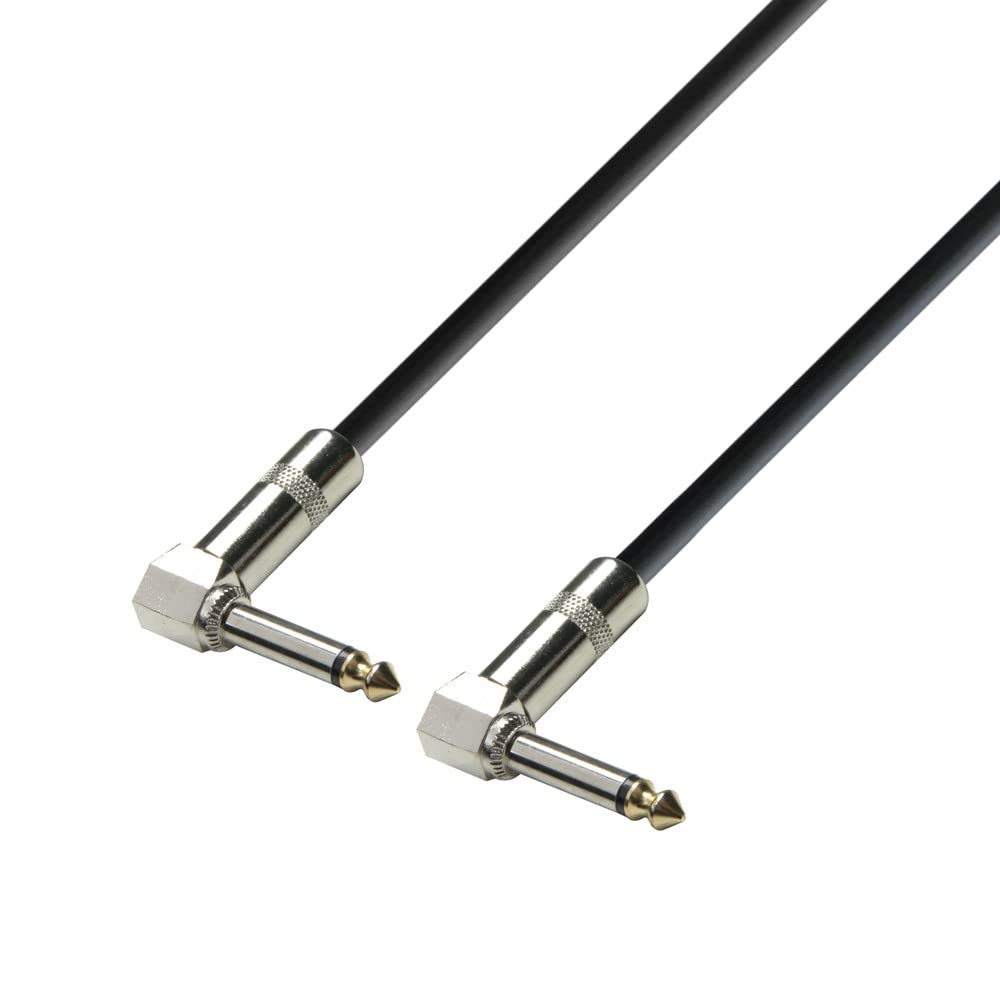 Adam Hall 3 Star Series 0.6m 6.3mm Angled Jack Mono to 6.3mm Angled Jack Mono Instrument Cable