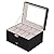 Large 20 Slot Leather Watch Box Display Case Organizer Glass Top Jewelry Storage