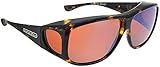 Jonathan Paul POLARIZED Fitovers Eyewear Sunglasses Aviator AV002R Tortoiseshell Frame-Polarvue Roadster Lens-Extra Large