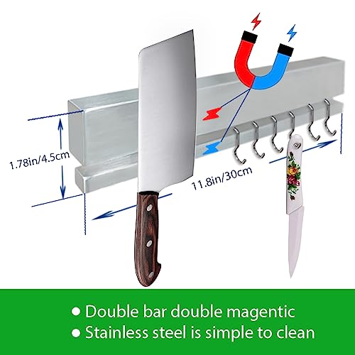 12 Inch Knife Holder for Wall or Refrigerator Adhesive