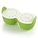 Egg Poacher, Cozzine Egg Cooker Silicone Egg Poaching Cups with Ring Standers, NonStick Boiled Egg Maker For Microwave or Stovetop Egg Cooking, BPA Free