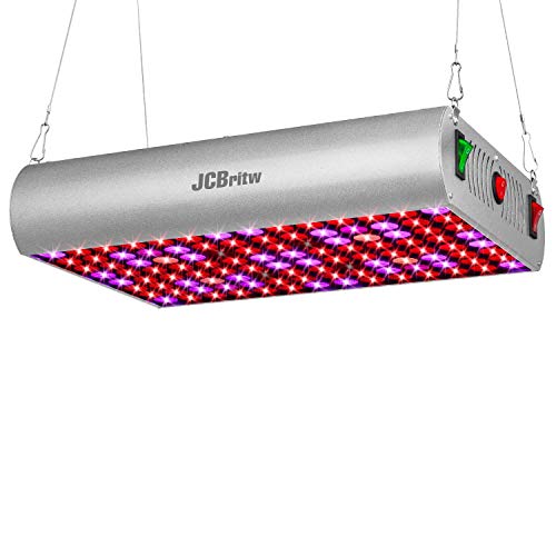 JCBritw 300W LED Grow Light Panel Full Spectrum Plant Growing Lamp Fixture with Veg/Bloom/Full Switch for Indoor Plants Greenhouse Hydroponic Hanging Kit for Germination, Veg and Flower