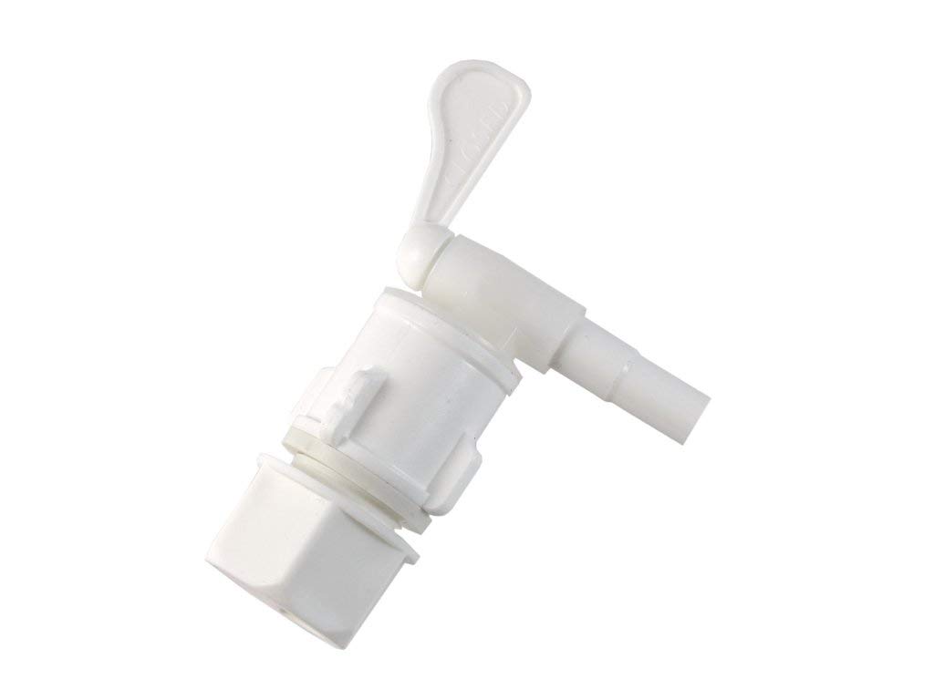 White Quickserve Tap with Sediment Trap Back Nut for Fermentation Vessel or Pressure Barrel Homebrew Home Brew Quick Serve Beer Wine Cider Lager