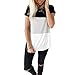 YunJey Round Neck Triple Color Block Stripe T-Shirt