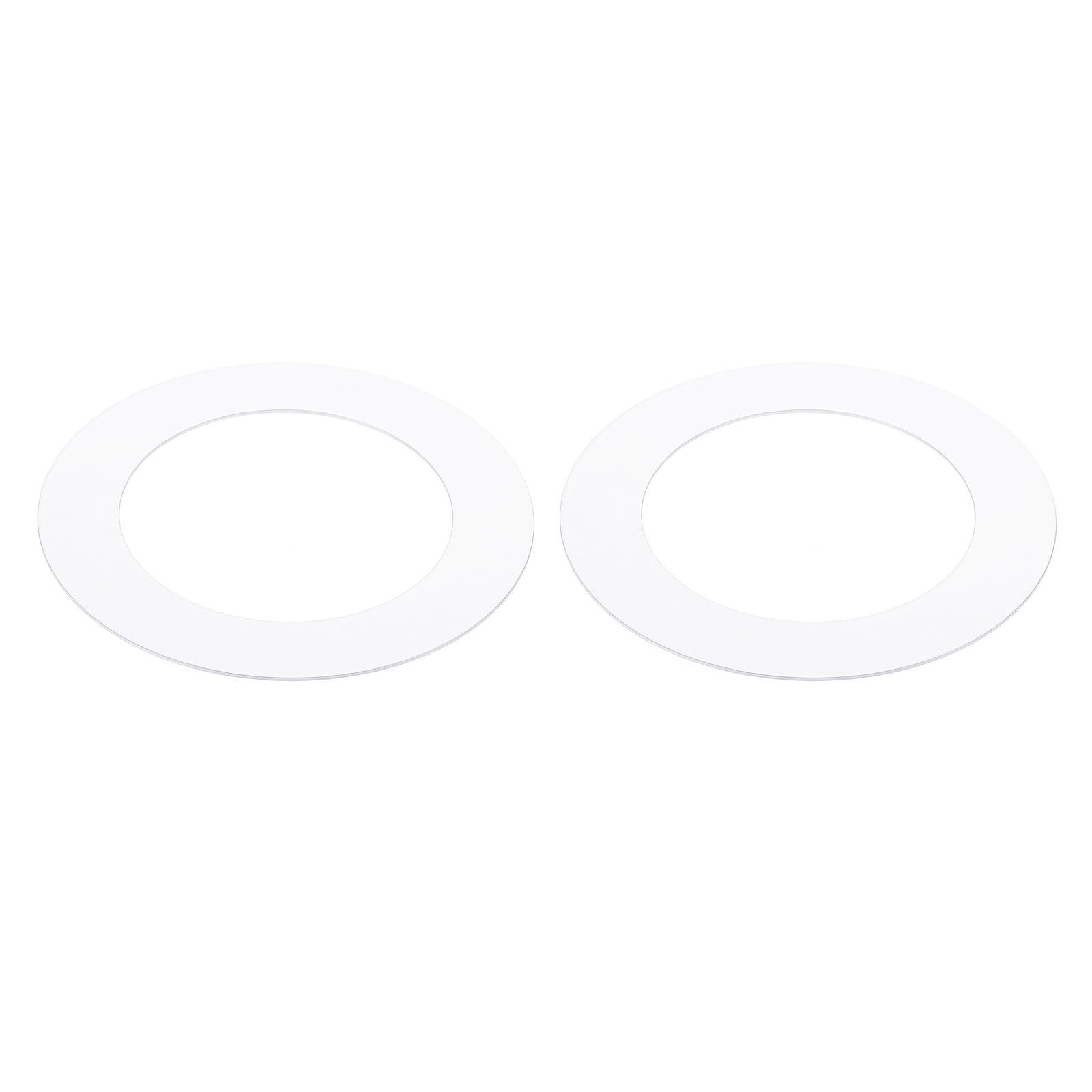 PATIKIL Metal Goof Trim Ring, 2 Pcs 3.58" OD 2.4" ID Circular Ceiling Light Trims Ring Recessed Light Cover Ring for Recessed Can Downlight, White