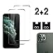[2Pack] iPhone 11 Pro Max Screen Protector & [2Pack] Camera Lens Protector, Full-Coverage Tempered Glass Anti-Scratch, Bubble Free, Case Friendly and Ultra-Thin Clear HD Camera Protector