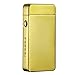 FORHU Windproof Flameless Electronic Pulse Arc Cigarette Lighter USB Charging Cigar Lighter Rechargeable (Gold ice)