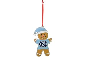 COLLEGIATE PULSE North Carolina Tar Heels (UNC) Gingerbread Man Metal Christmas Ornament