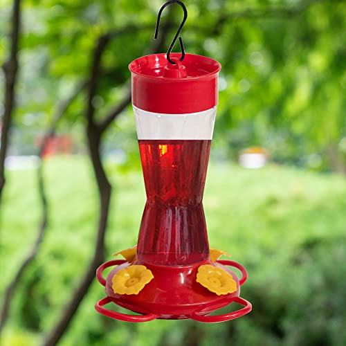 Nature's Rhythm Bird Feeder 4 bee Guard Plastic Yellow Flowers Feeding