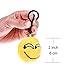 Niviy 30 Pack Emoji Keychains Mini Emoji Plush Pillows for Birthday Party, Home Decoration, Kid Prizes and Party Supplies 2