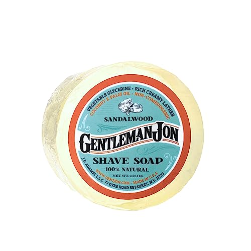 Gentleman Jon Sandalwood Shaving Soap for Men Creates the Perfect