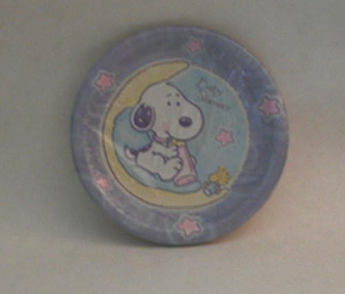 Hallmark Baby Snoopy Pkg 8 Deluxe Dessert Paper Plates for Baby Shower