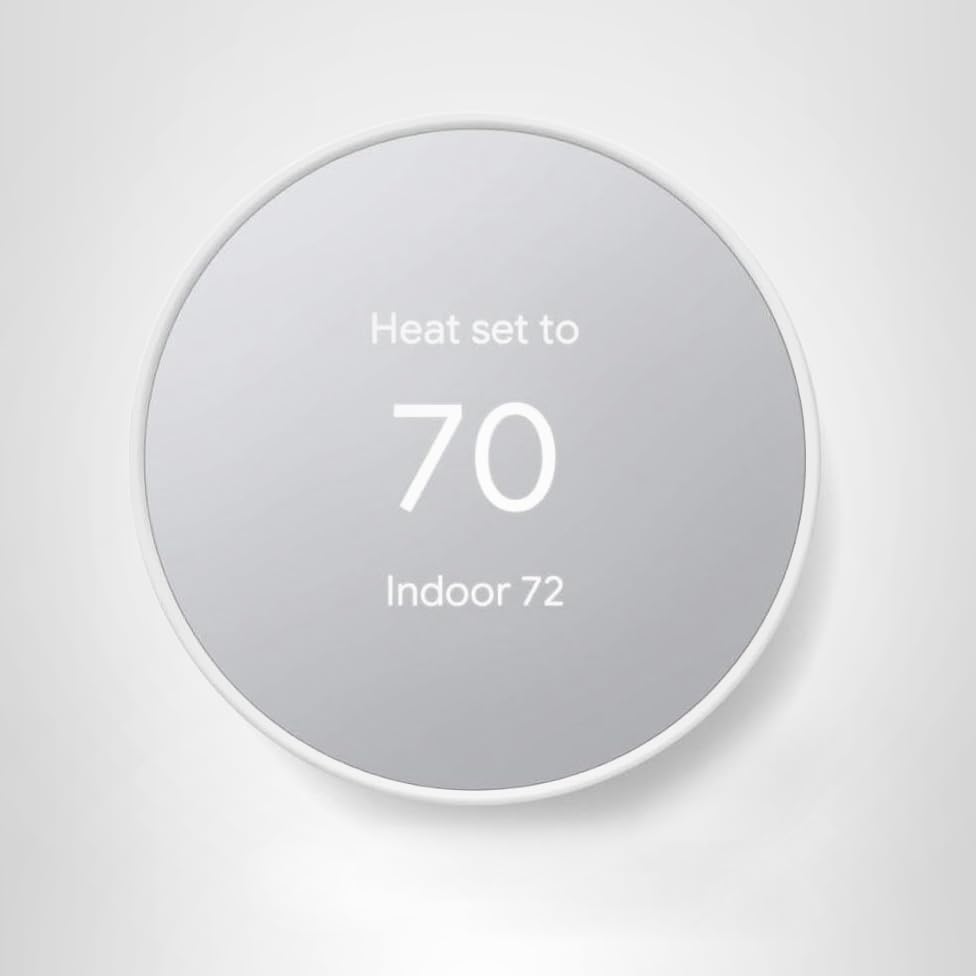 Google Nest Thermostat - Smart Thermostat for Home - Programmable Wifi Thermostat - Snow - View 13
