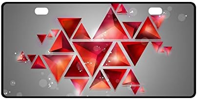 Kitchor Custom Geometric Shapes Shine Metal Printed Retro Auto License Plate For Home Pub Bar Wall Decor 11.8 inch X 6.1 inch
