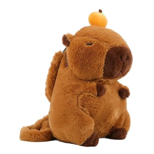 Mochila de Pelúcia Capivara Super Fofa e Macia Ideal Para o Dia a Dia Compacta e Espaçosa ideal para Crianças Adolescentes ou Adulto