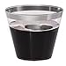 Silver Plastic Cups | 5 oz. 100 Pack | Hard Clear Plastic Cups | Disposable Party Cups | Fancy Wedding Tumblers | Nice Silver Rim Plastic Cups | Elegant Decoration Cups | Plastic Tumblers Bulk