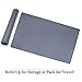 VIVAGLORY Dog Food Mat, Cat Dog Feeding Mat, Waterproof Non-Slip Food Grade Silicone Mat Placemat with Raised Edge, Anti-Messy Pet Bowl Mat for Food and Water, Grey, L(24