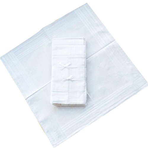 Men's Pure Cotton Handkerchief/Hankies with White Hem