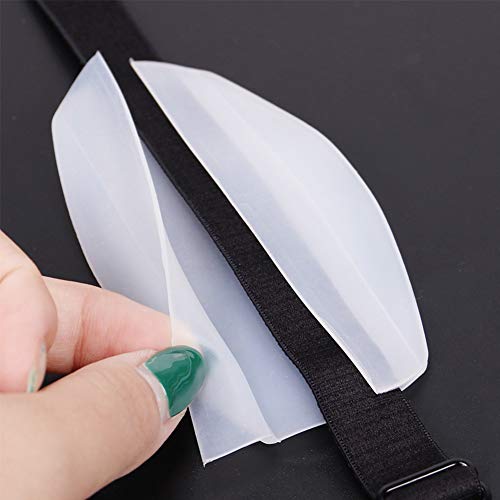 8 Pieces Bra Strap Cushions Women's Soft Silicone Bra Strap Pad Holder Non-slip Relief Pain Shoulder Pads Comfort Protectors - 2 Color, White, Beige