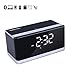 Alarm Clock Bluetooth Speaker FM Radio XREXS Portable Wireless Speaker for iphone Samsung, Enhanced Bass Stereo Speaker Hands Free Phone Call (AUX Input Built-in Microphone) 10W Output Power Black