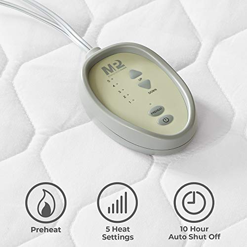 MP2 Heated Mattress Pad Full Size, Quilted Electric Mattress Pads Fit