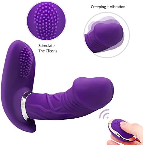 Remote Control 7 Speeds Vibranting Prostete Massagger Wearable G Sport Vibran-tor Waterproof Six Toy,Purple