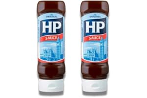 PT EXPORT HP Sauce Original from England - 2 X HP Sauce Top Down 450g - Authentic British Brown Sauce - Perfect HP Steak Sauce for Meat, Sandwiches, and More