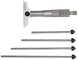 Fowler 52-225-110 Economy Depth Micrometer, 0-4