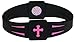 Rico's BioEnergy Band Black with Pink Cross; Medium