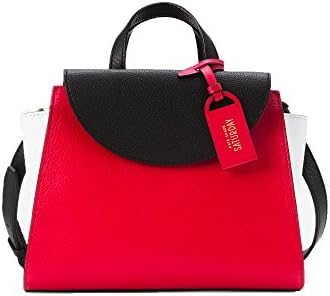 COLORBLOCK RED WHITE BLACK MINI SATCHEL