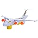 Toysery C-17 Transport Airplane Toys with LED Flashing Lights and Sounds, Bump and Go Action Plane Toy For Kids Boys and Girls (Battery Operated)
