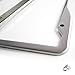 Lumenon License Plate Frame Stainless Steel Polished 2 Pack with Two Holes and Chrome Screw Caps