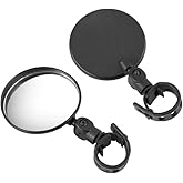Katartizo 2PCS Adjustable Rear View Mirror for Bikes, Universal for Handlebars, Wide Angle Acrylic Convex Safety for Adult Bikes/Kids/Road/Mountain Bike