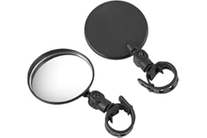 Katartizo 2PCS Adjustable Rear View Mirror for Bikes, Universal Rearview Mirror for Handlebars, Wide Angle Acrylic Convex Safety Mirror for Adult Bikes/Kids/Road/Mountain Bike