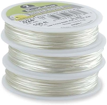 7 Strand Bead Stringing Wire .015" Silver-tone Color 30'