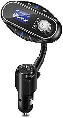 Bluetooth FM Transmitter for Car, Wireless Bluetooth Radio Transmitter Adapter with Hand-Free Calling &amp; Dual USB Charger, Music Player Support TF Card USB Flash Drive AUX Input/Output