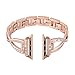 KARBYE Compatible for Apple Watch Band 38mm Rose Gold for Women, Iwatch Bands 38mm Womens Rose Gold Compatible for Apple Watch Series 3 2 1, Glitter Bracelet Metal Wristband Stainless Steel Watch Band