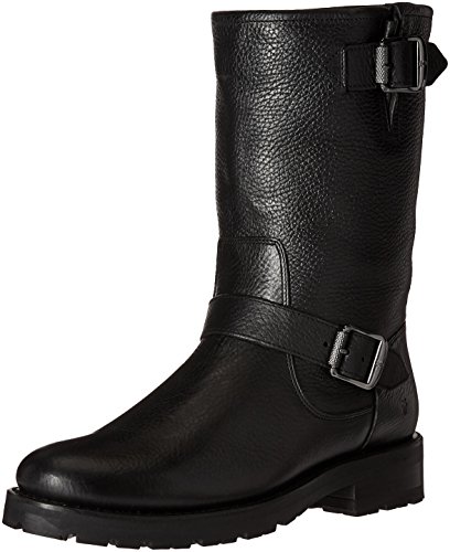 FRYE Women's Natalie Mid Engineer Lug Shearling Winter Boot, Black, 6.5 M US FRYE Women's Natalie Mid Engineer Lug Shearling Winter Boot, Black, 6.5 M US
