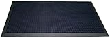 Durable Heavy Duty Rubber Fingertip Outdoor Entrance Mat 36" x 60", Black