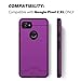 Teelevo Wallet Case for Google Pixel 2 XL, Dual Layer Case with Card Slot Holder and Kickstand for Google Pixel 2 XL - Purple